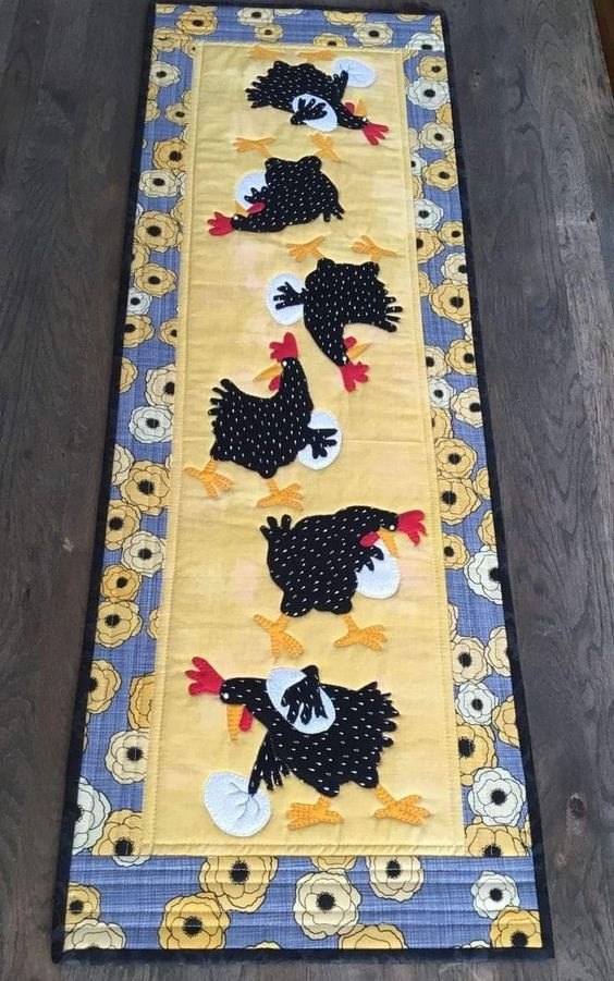 Crazy Cluckers Table Runner