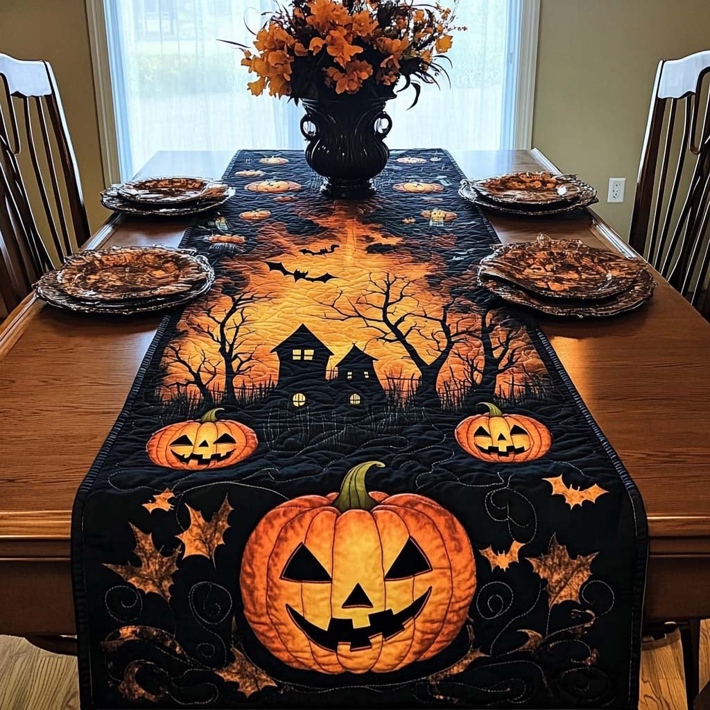 Creepy Moon Table Runner
