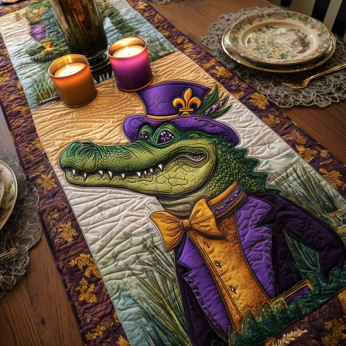 Crescent City Alligator Royale Table Runner