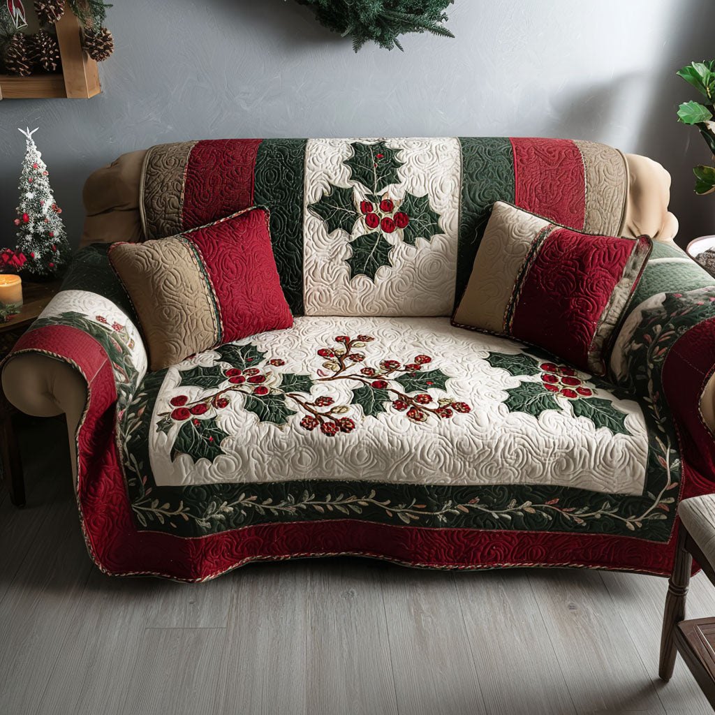 Crimson Berries Sofa Cover