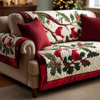 Crimson Cardinals Sofa Cover