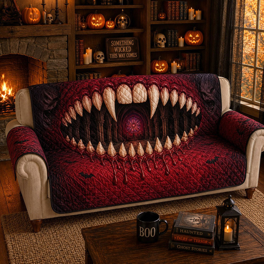 Crimson Cathedral Sofa Cover