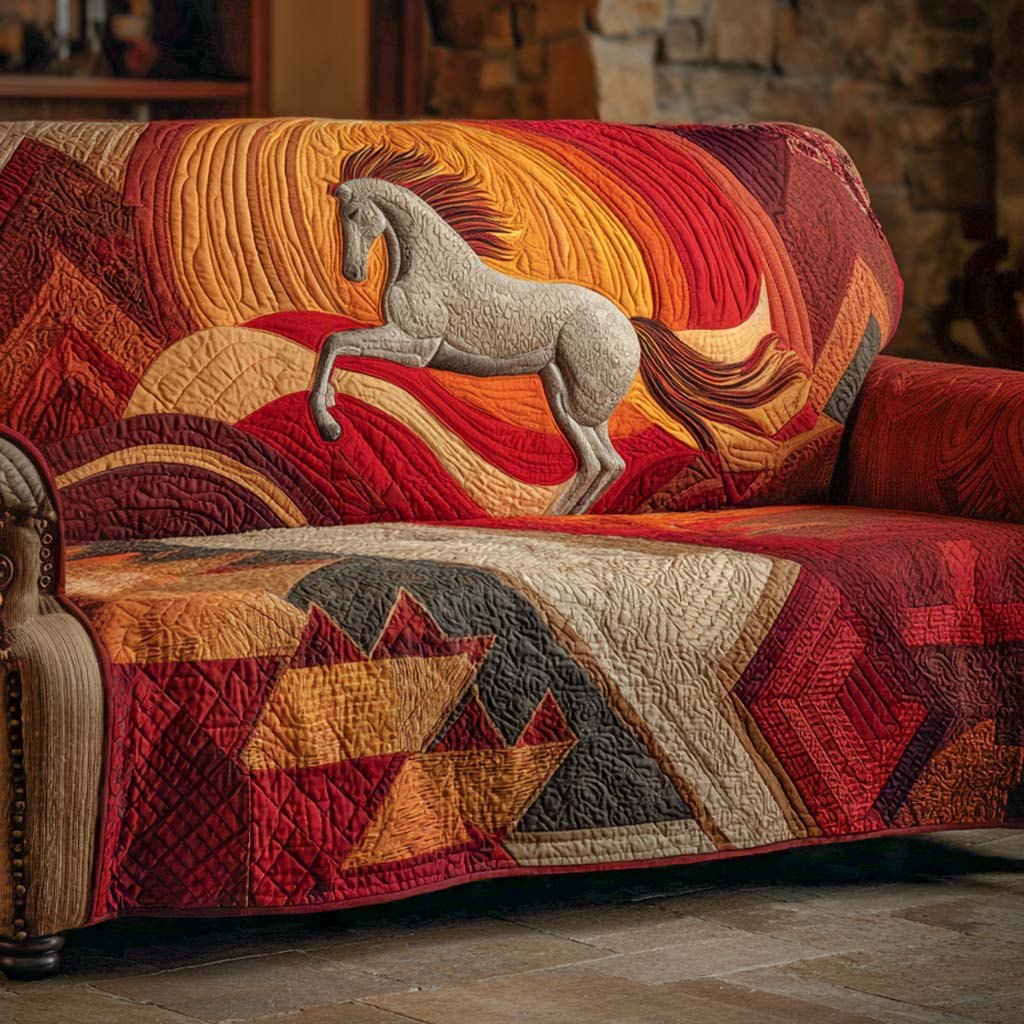 Crimson Gallop Sofa Cover