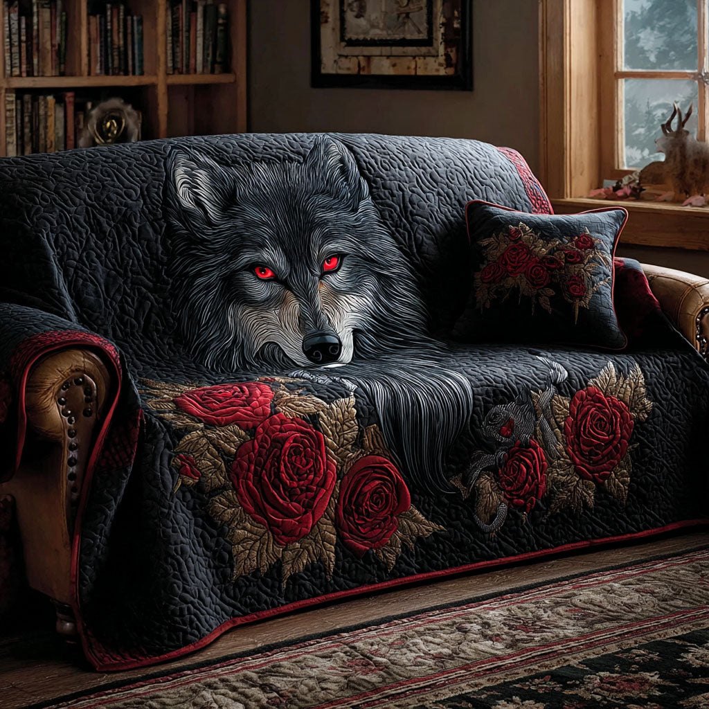 Crimson Howl Sofa Cover