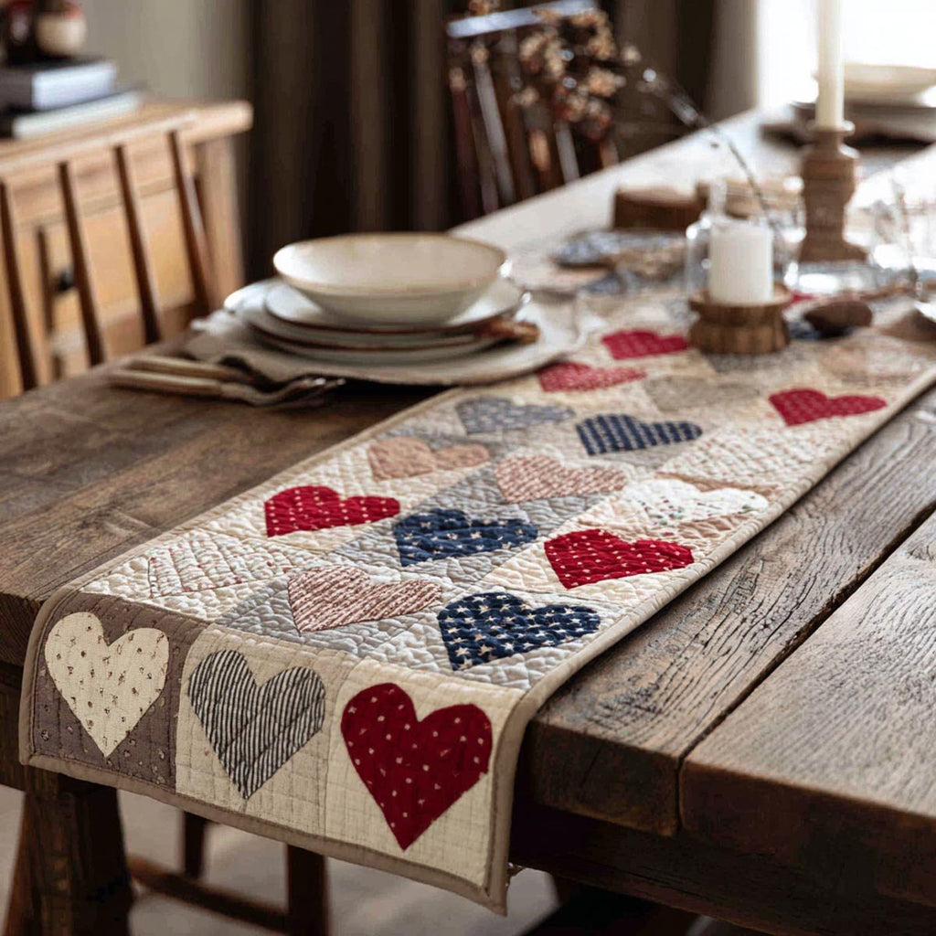 Crimson Kiss Table Runner