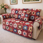 Crimson Meadow Sofa Cover