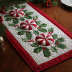 Crimson Peppermint Table Runner