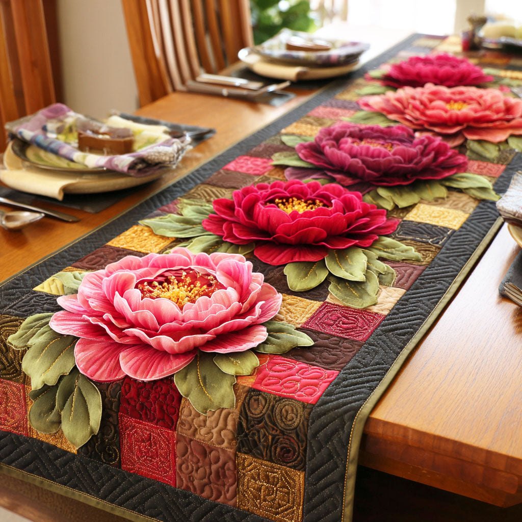 Crimson Petal Shine Table Runner