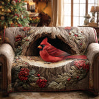 Crimson Refuge Sofa Cover