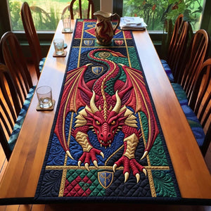 Crimson Royal Dragon Table Runner - Made to Order
