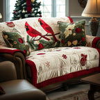 Crimson Serenity Sofa Cover