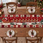 Crimson Sleigh Table Runner