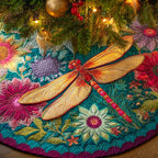 Crimson Twilight Glow Christmas Tree Skirt