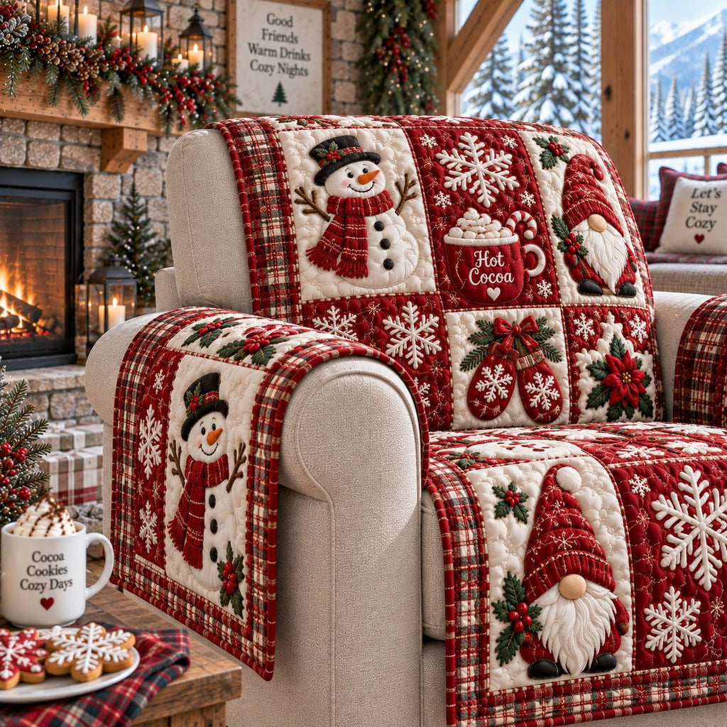 Crimson Yule Magic Sofa Cover