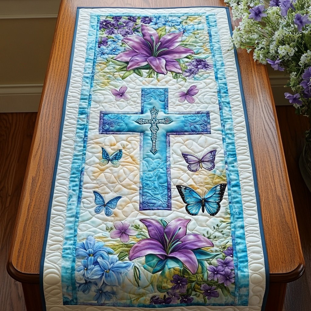 Cross Design Table Runner