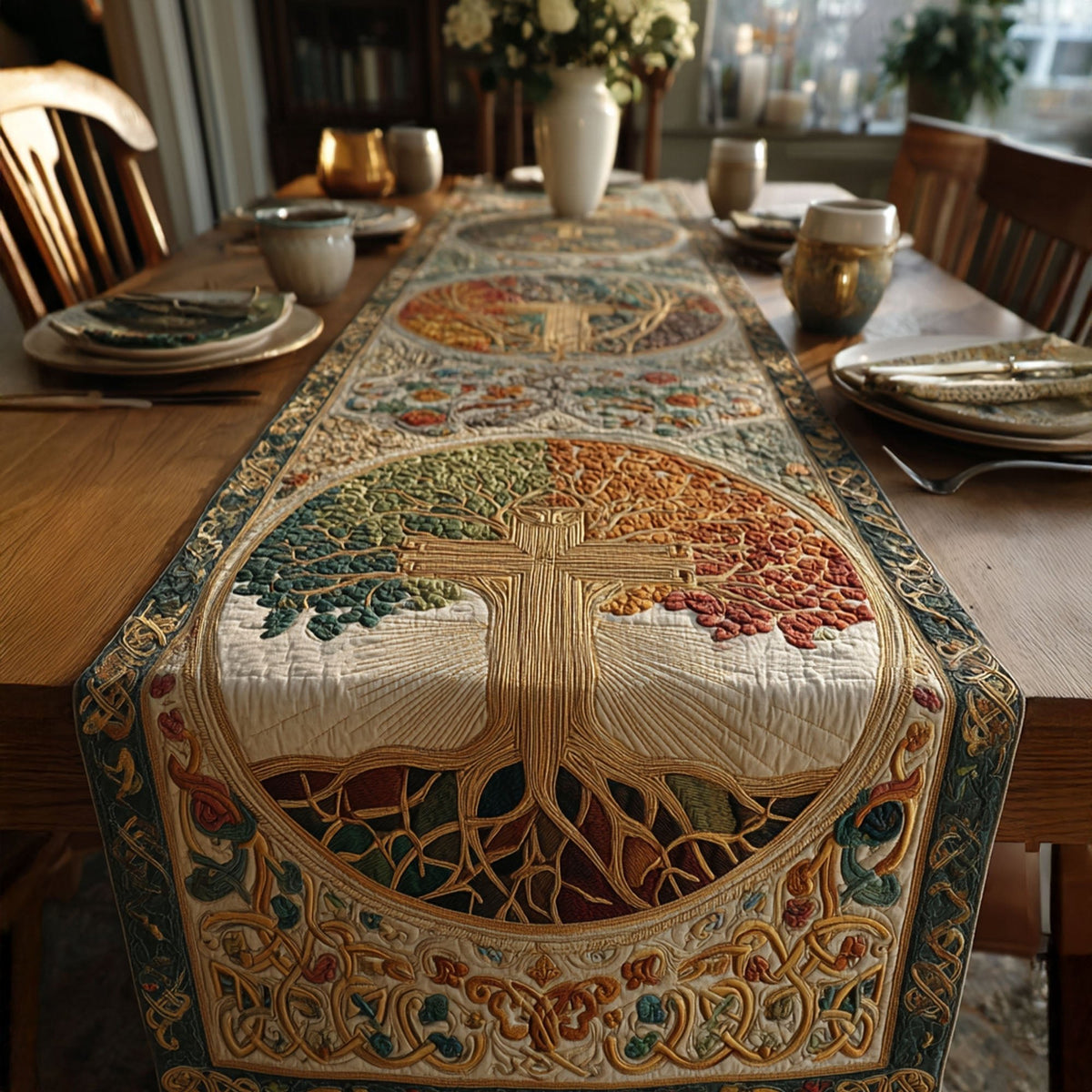Cross of Redemption and Peace Table Runner