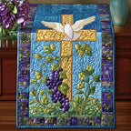 Cross with Grape Vines Table Runner