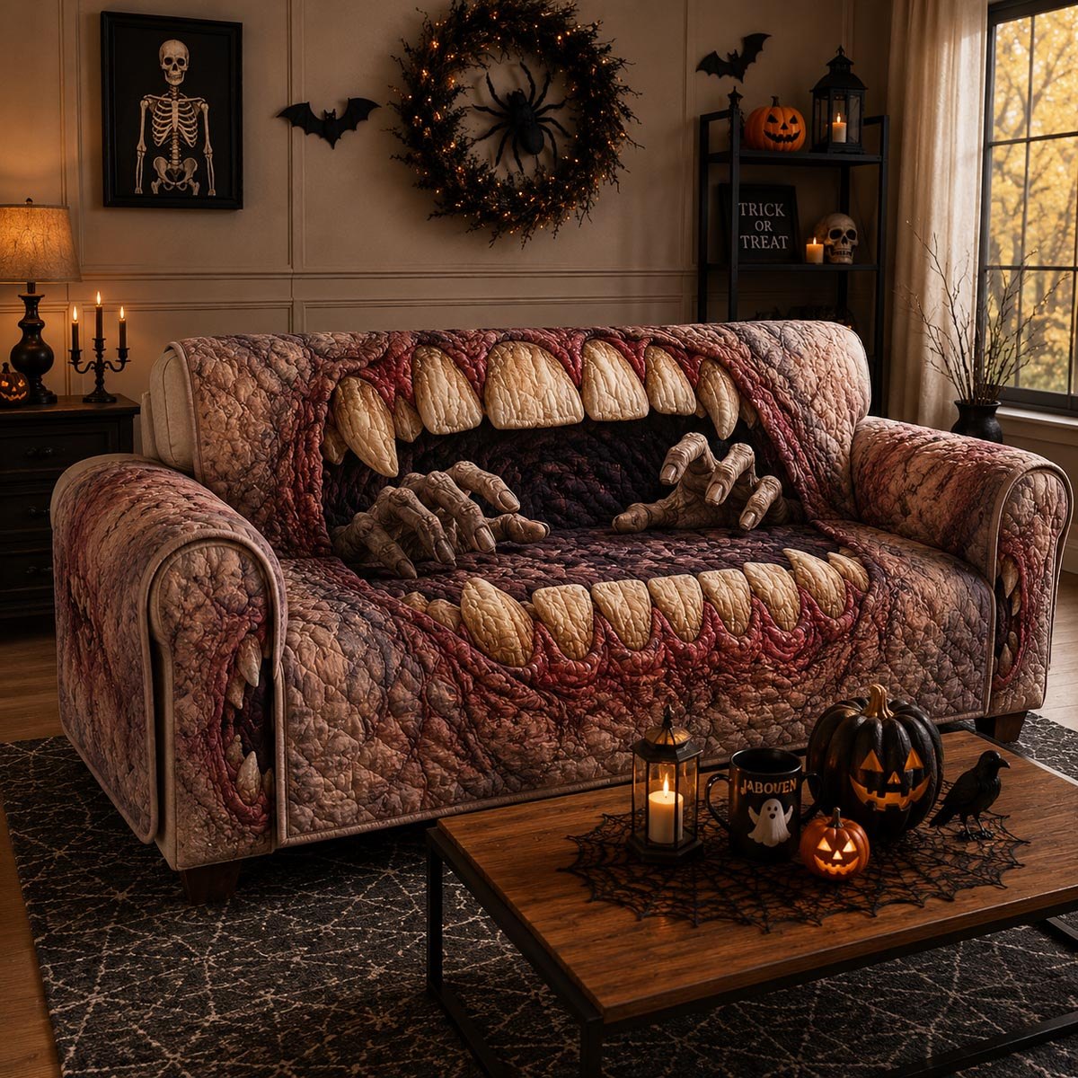 Creature Jaws and Claws Halloween Sofa Cover