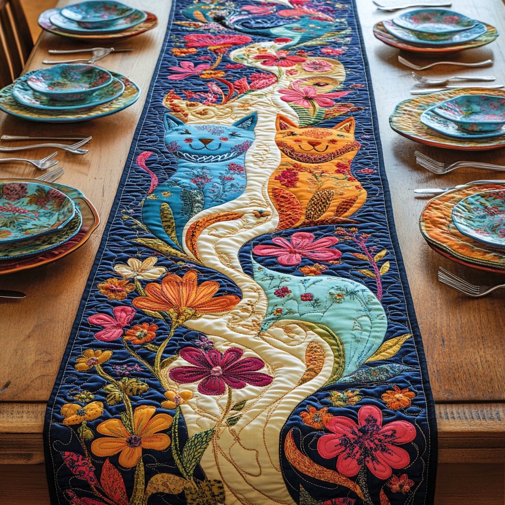 Cute Cat Table Runner