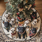 Cute French Bulldog Christmas Tree Skirt