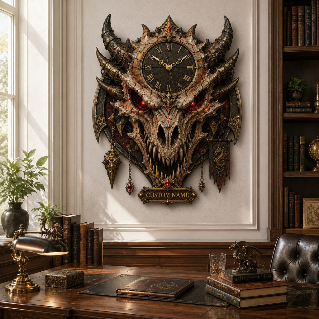 Ancient relic collectors Custom Name Wall Clock — personalized with a custom name