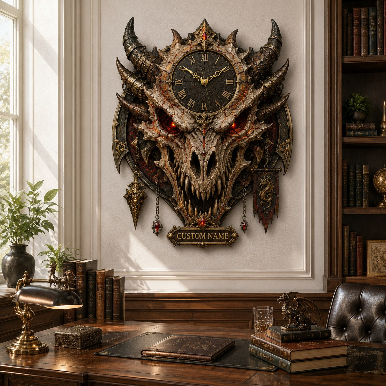 Ancient relic collectors Custom Name Wall Clock — personalized with a custom name