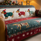 Dachshund Cheer Trail Sofa Cover