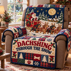 Dachshund Christmas Sofa Cover