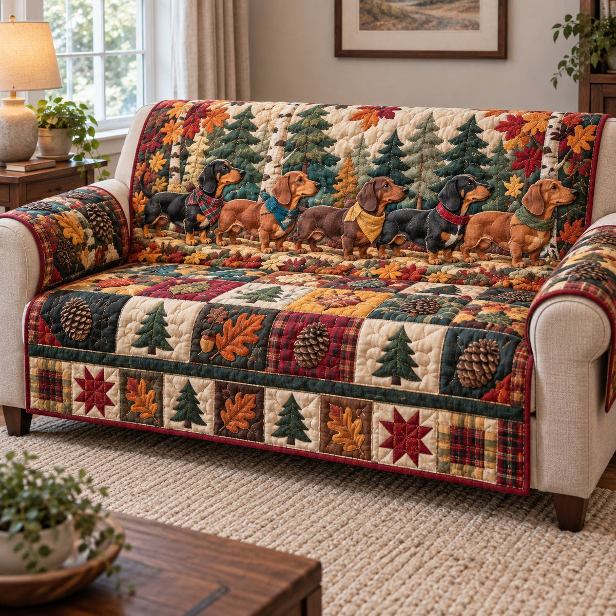 Dachshund Delight Sofa Cover