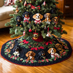 Dachshund Holiday Cheer Chritstmas Christmas Tree Skirt