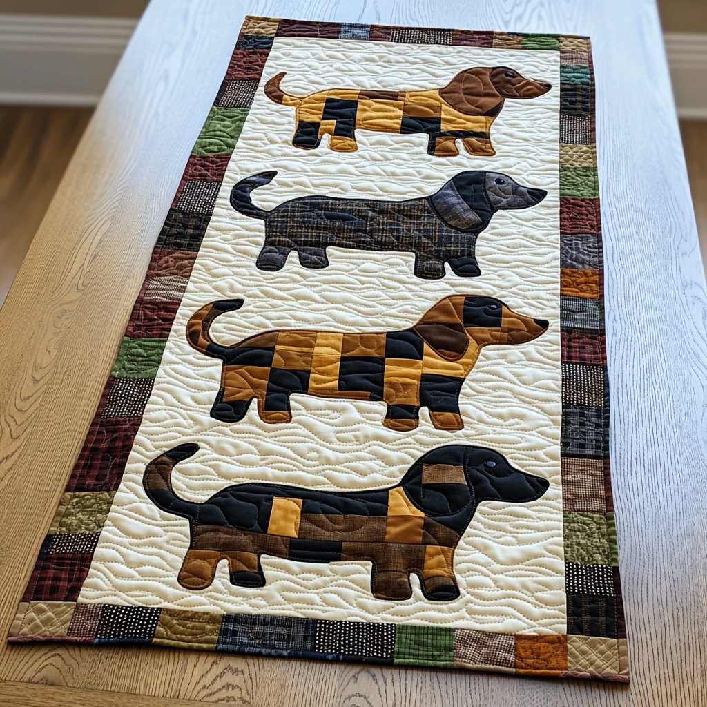 Dachshund Joy Table Runner