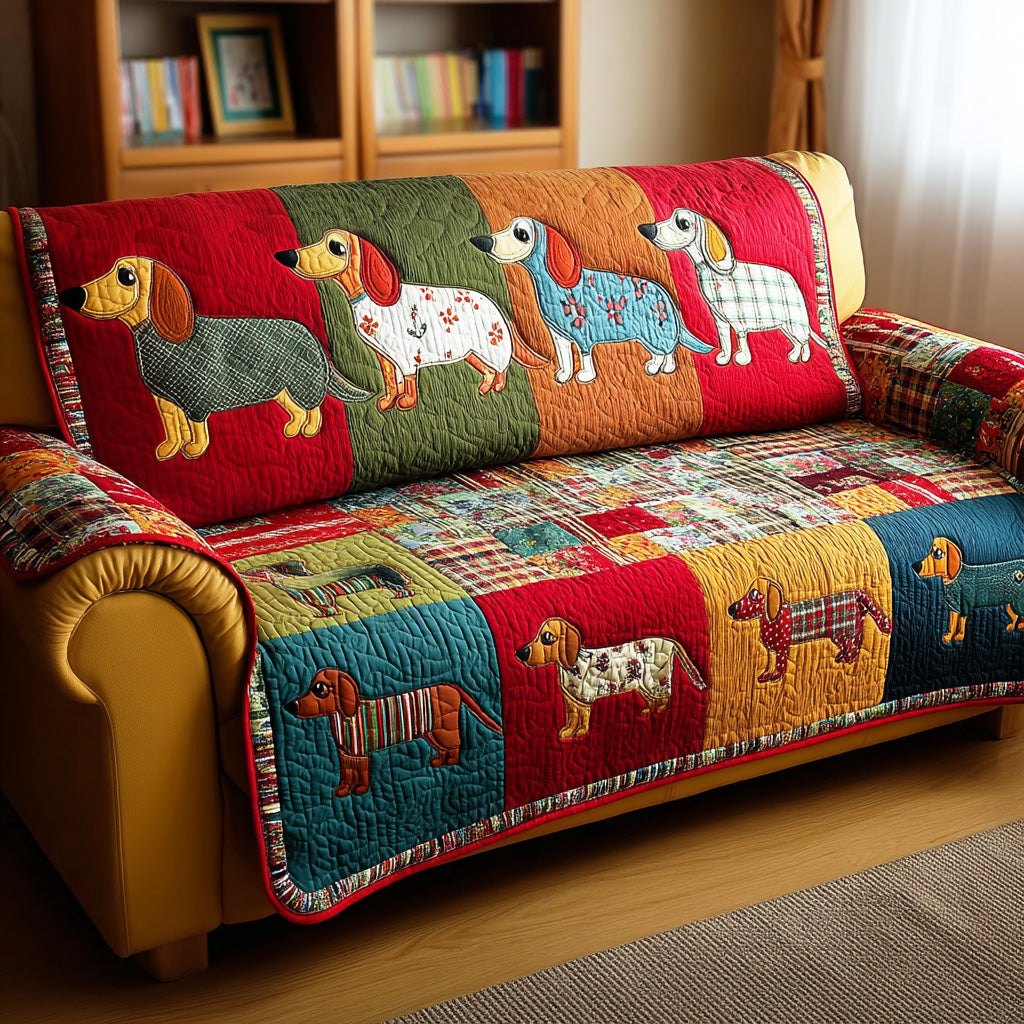 Dachshund Moments Sofa Cover
