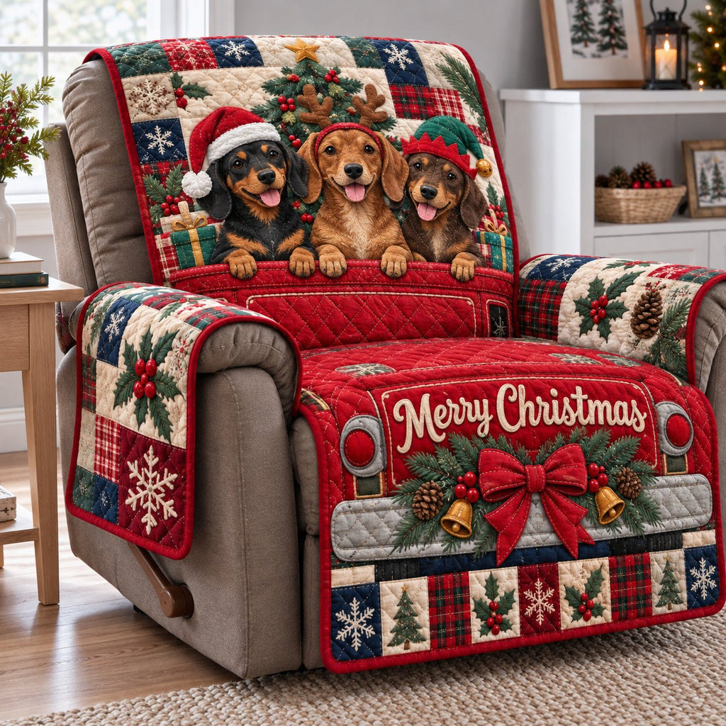 Dachshund Red Truck Sofa Cover