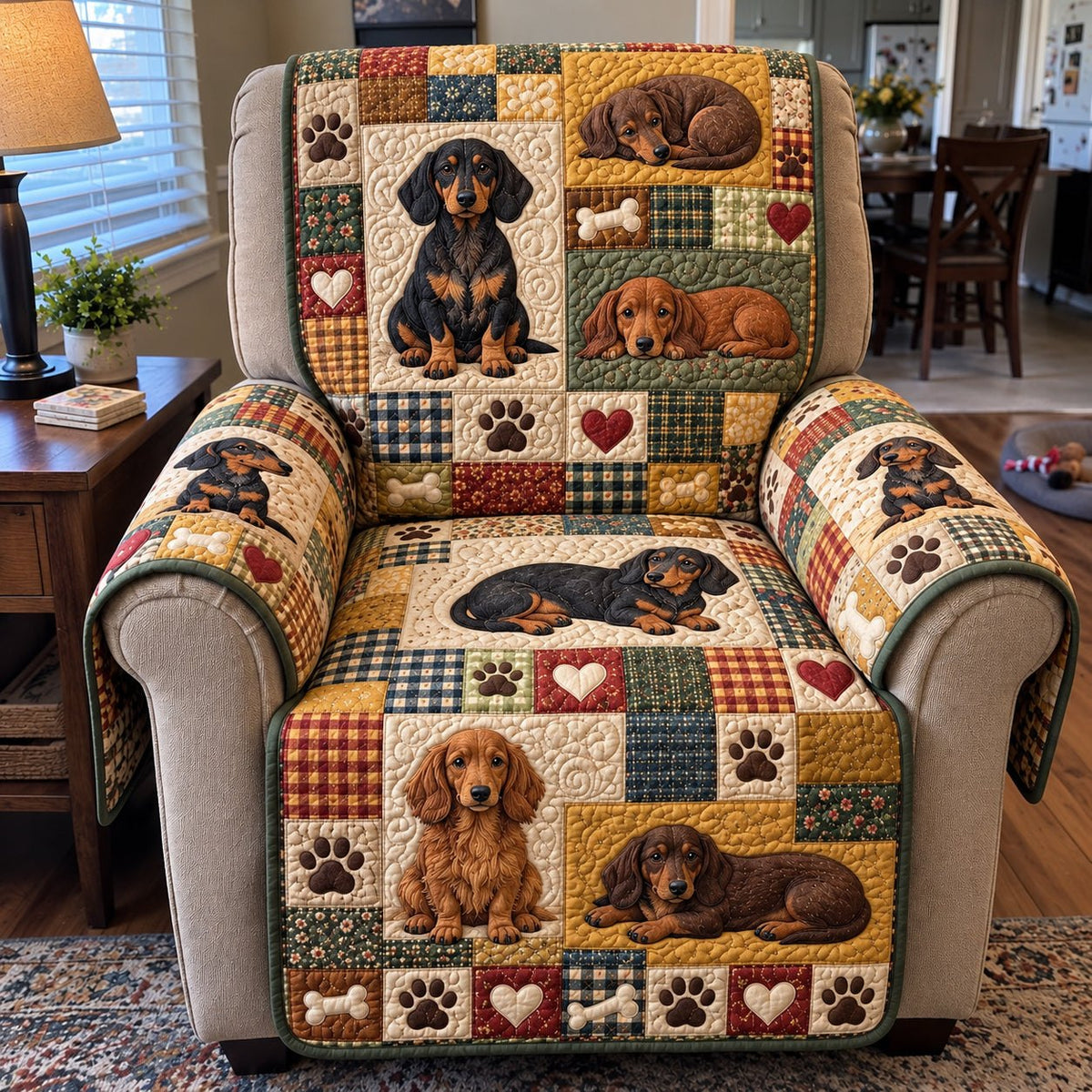 Dachshund Snuggles Sofa Cover