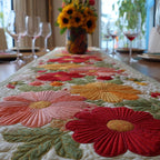 Soft Pink Dahlias Table Runner