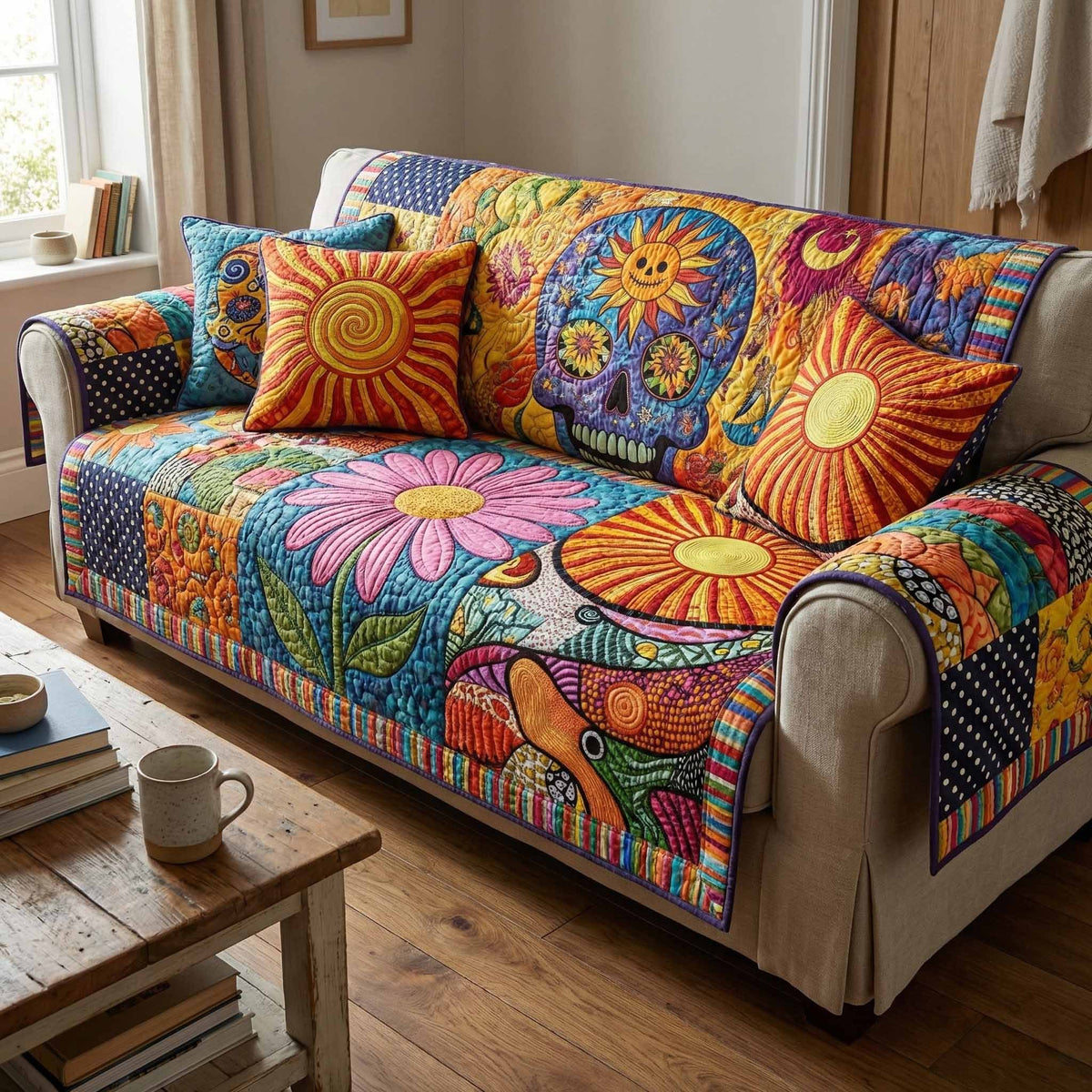 Daisy Burst Sofa Cover