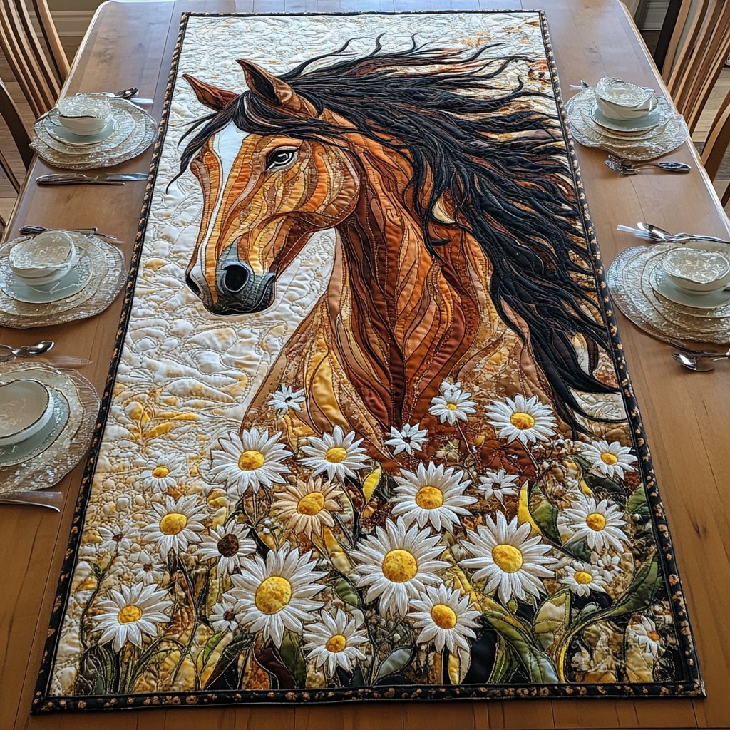 Daisy Hooves Table Runner