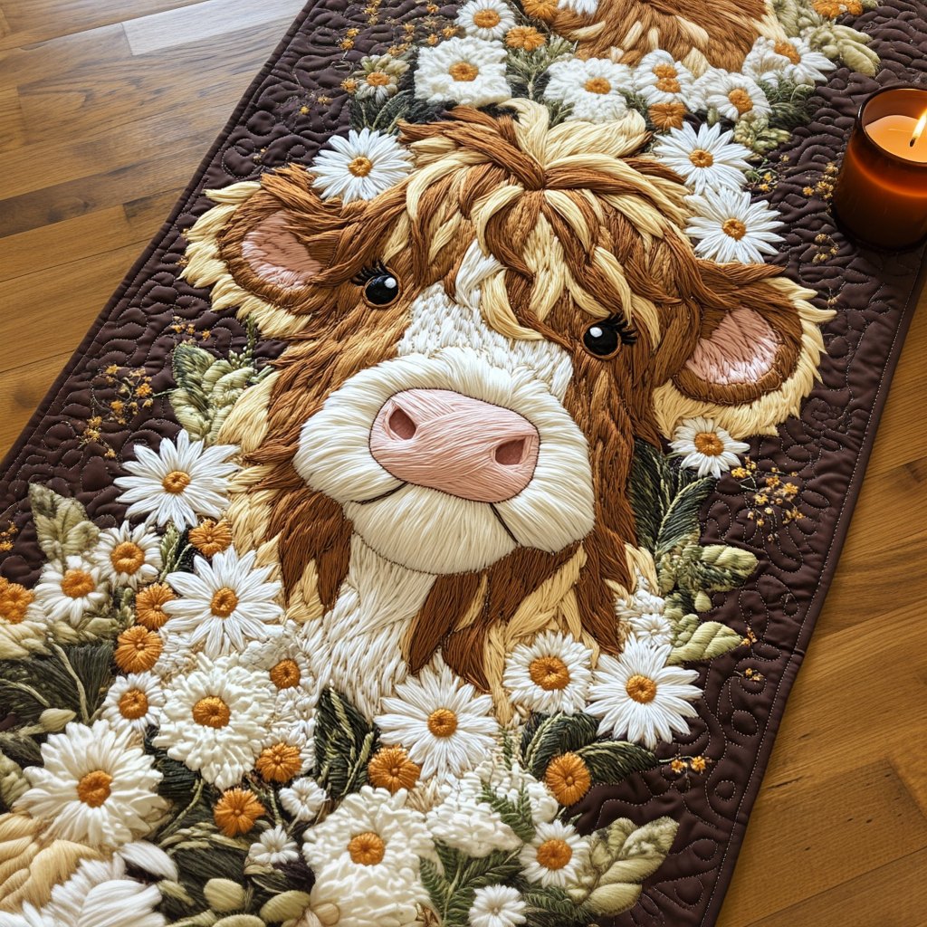 Daisy Moo Table Runner