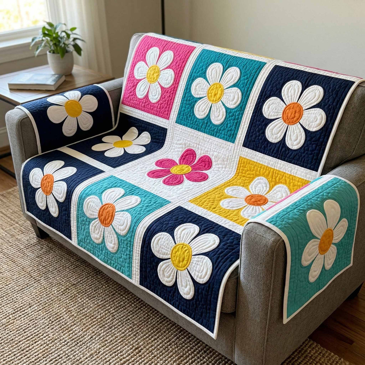 Daisy Patch Sofa Cover