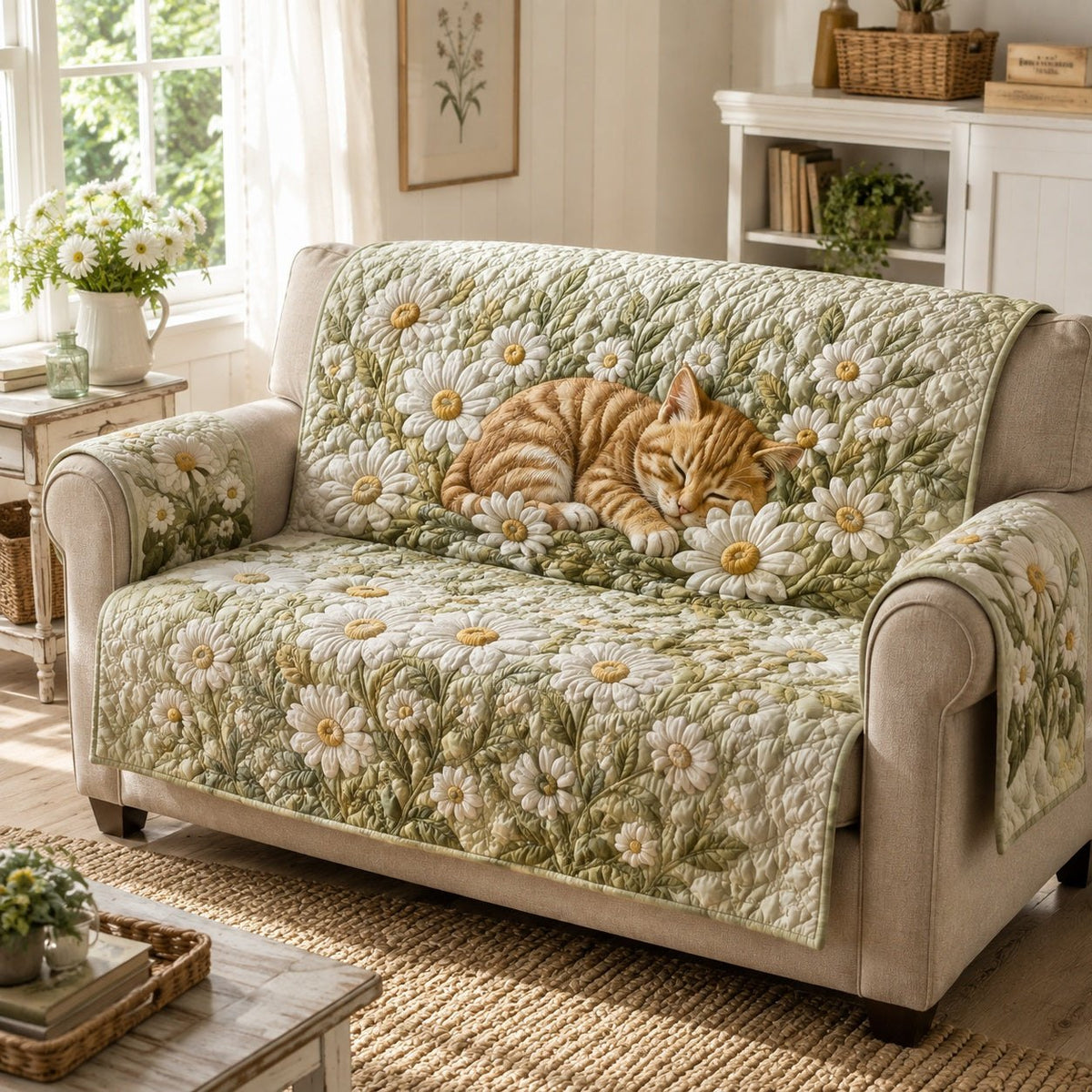 Daisy Whisker Drift Sofa Cover