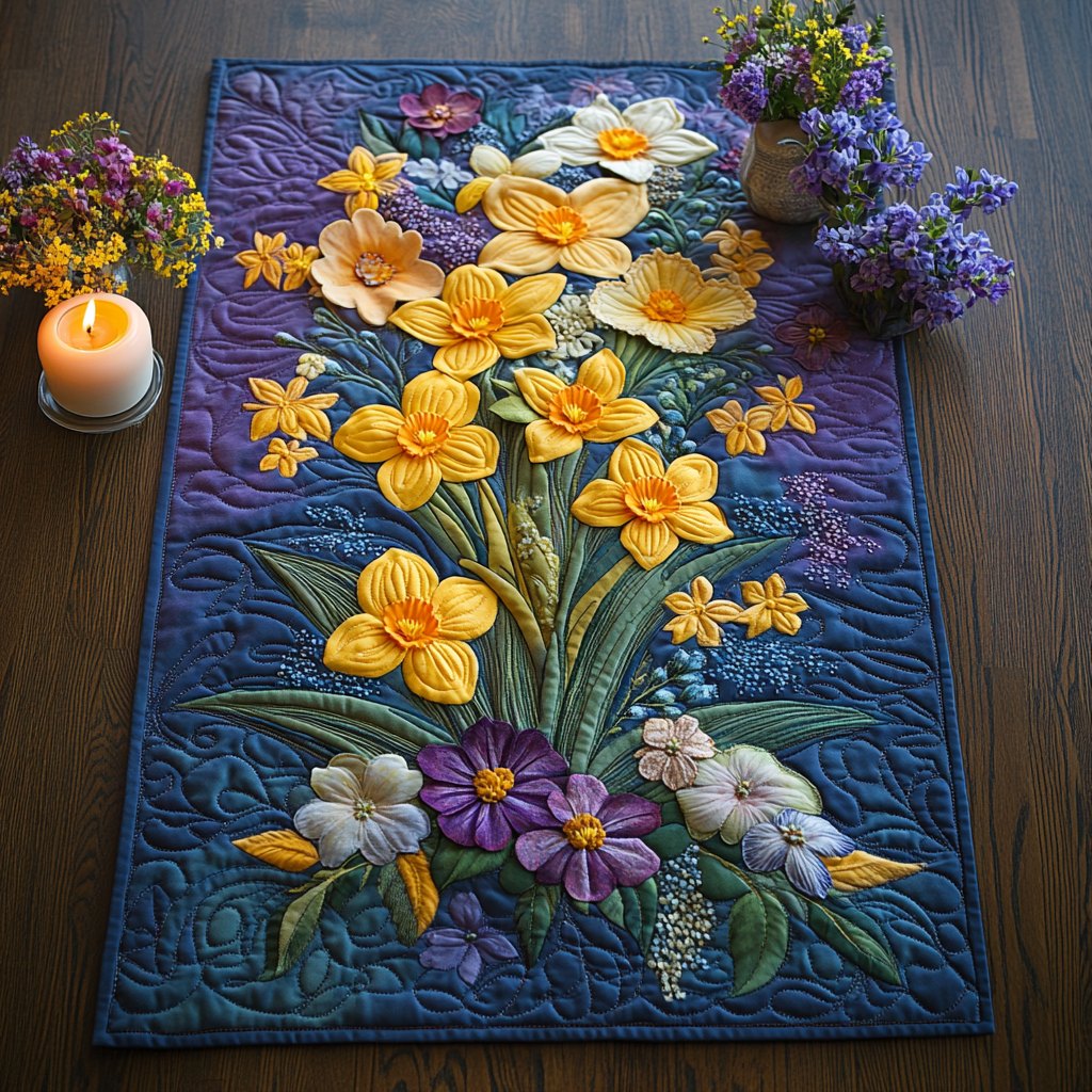 Dancing Daffodils Table Runner