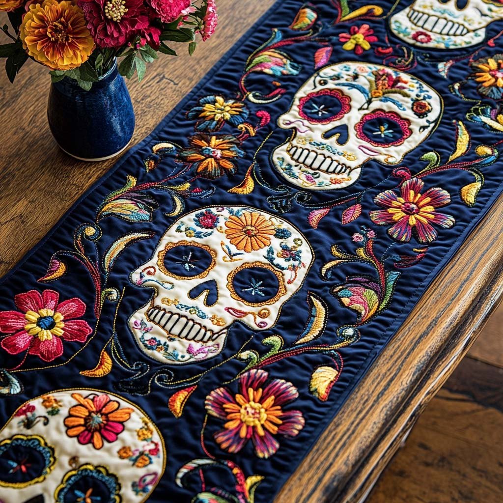 Dark Blossom Table Runner