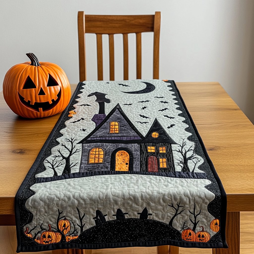 Dark House Table Runner
