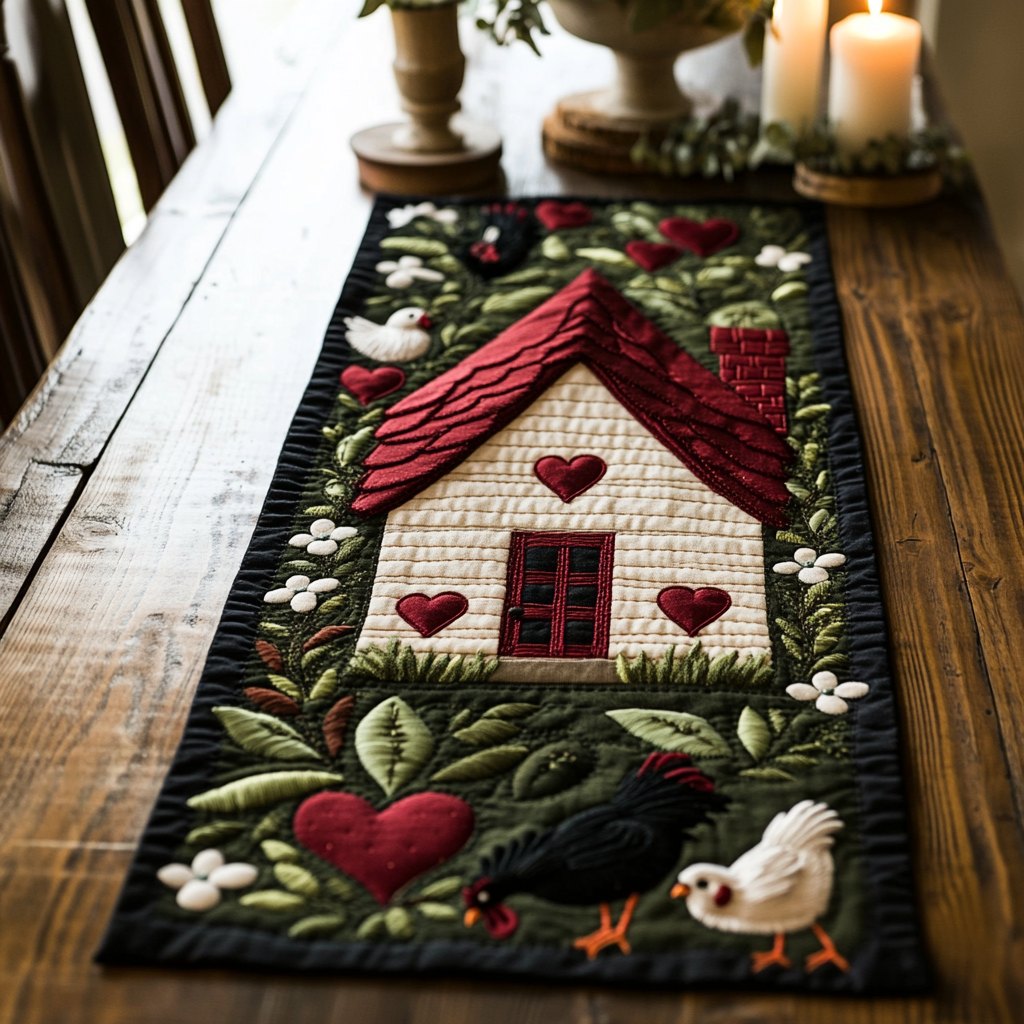 Dawn Rooster Table Runner