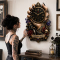 Tattoo hand Custom Name Wall Clock — personalized with a custom name