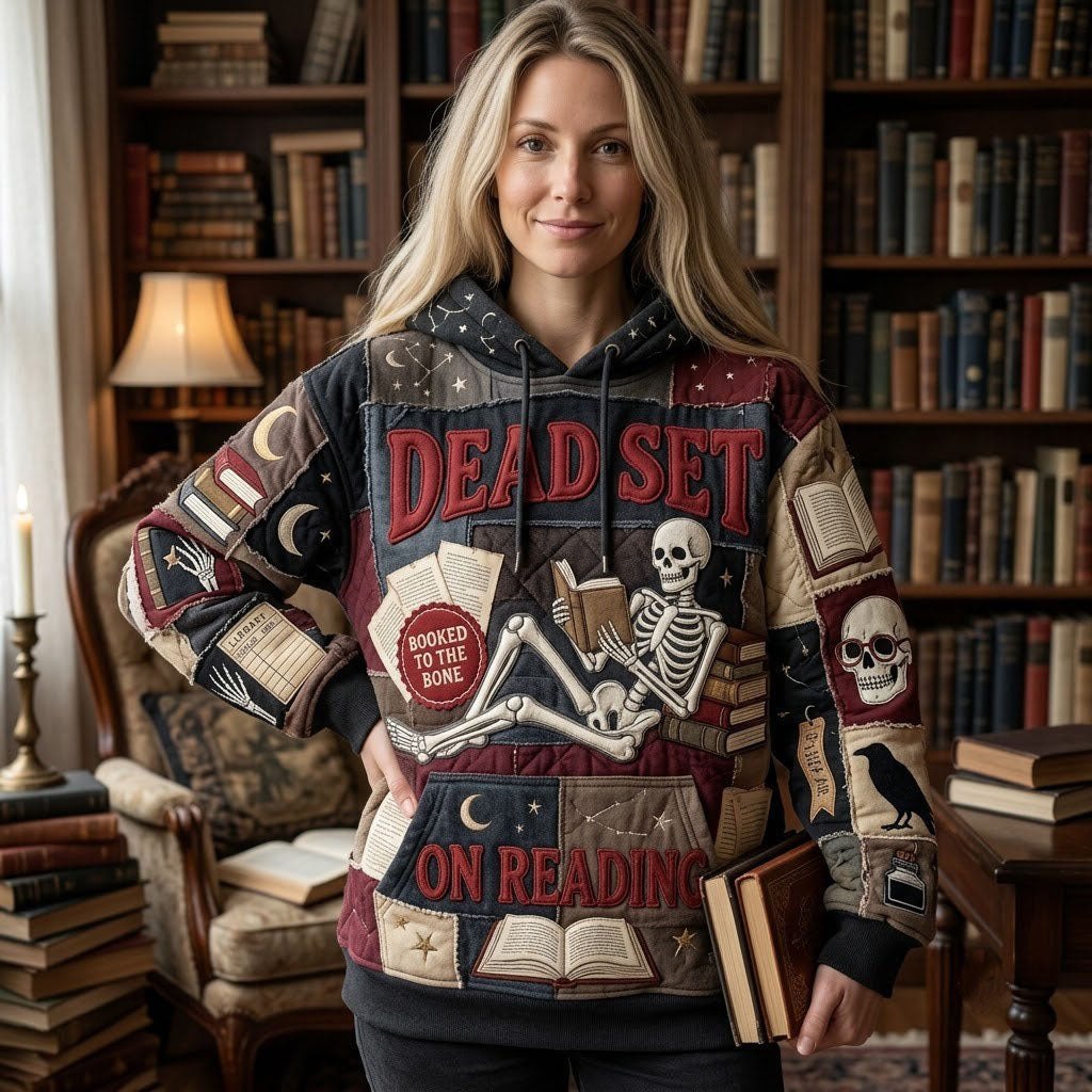 Dead on Reading hoodie, all-over print