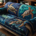 Deep Blue Haven Sofa Cover