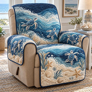 Deep Ocean Turtle Sofa Cover - Made to Order
