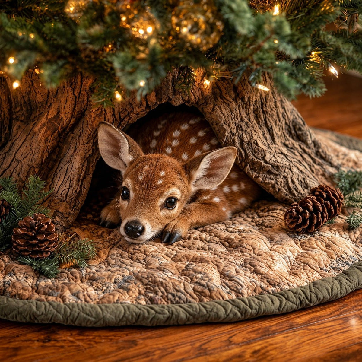 Deer Den Christmas Tree Skirt