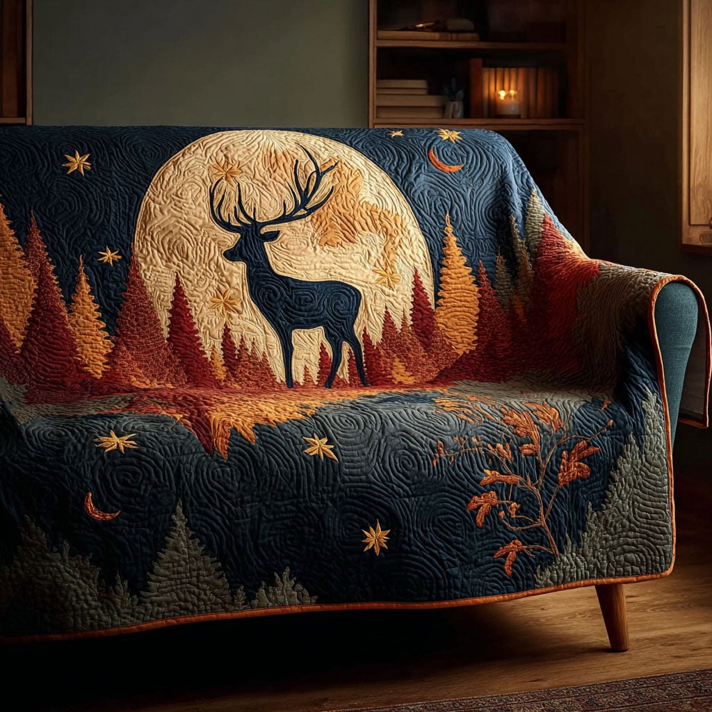 Stag Against the Golden Autumn Sky Sofa Cover